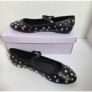 Madden Girl Mary Janes Ballet Flats Sz 8 Jewel Studded Gothic Grunge Emo Glam